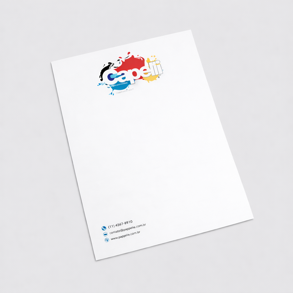 Papel timbrado e materiais para saúde